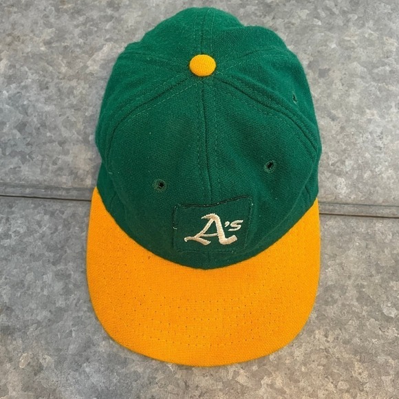 Vintage New Era Oakland A's Athletics Fitted Hat Cap 60s USA 6 1/2, 6 5/8, 6 3/4 - Picture 3 of 11